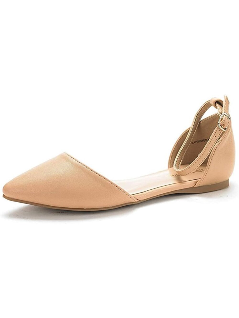 Women's Nude Faux Suede Pointed Plain Casual Ballet Comfort Soft Slip On Flats
